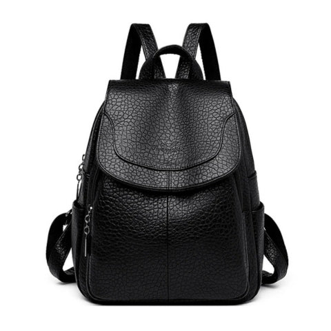 Sac à dos femme crocodile noir